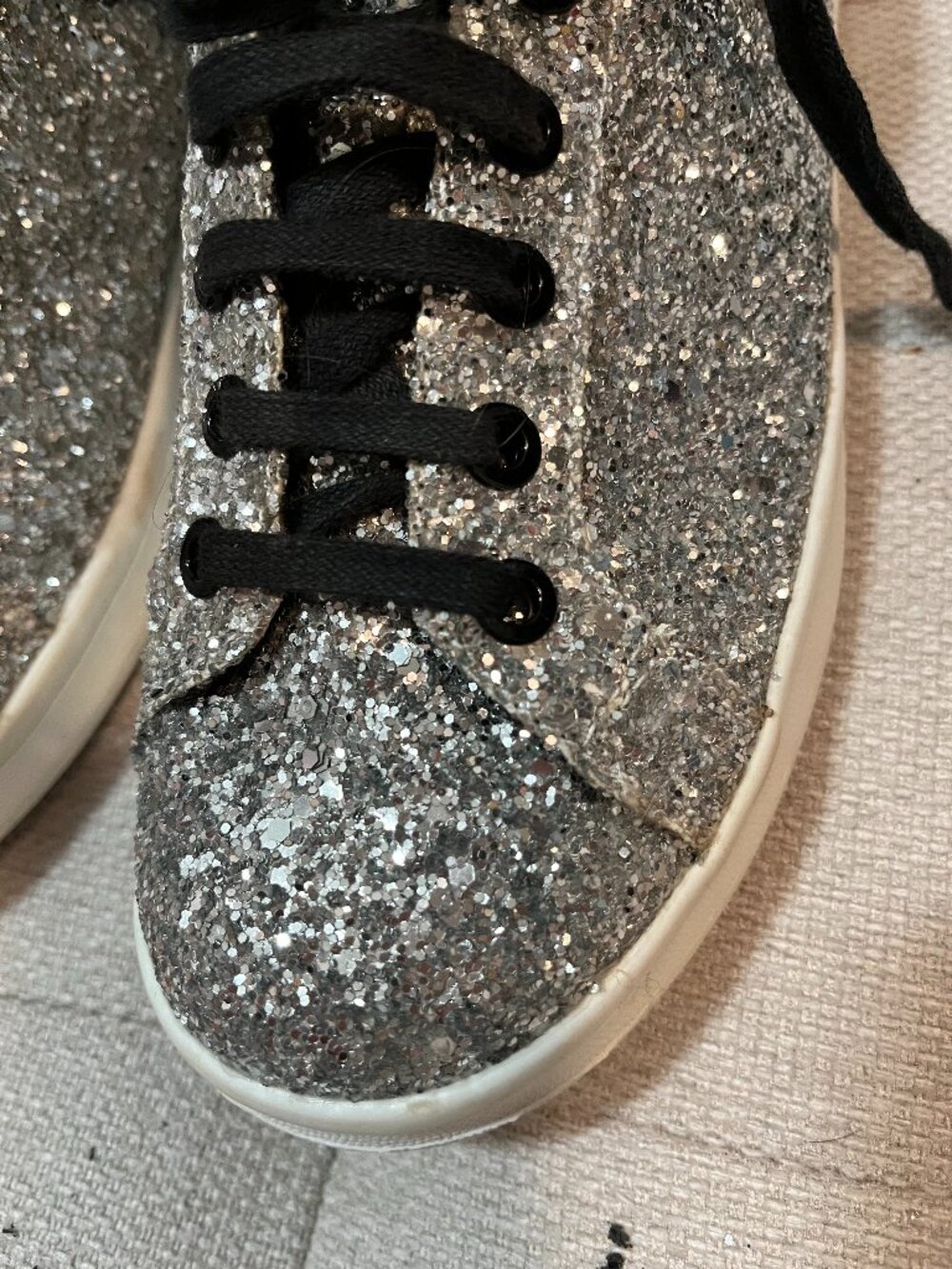 Rampage Silver Glitter Sneakers Women's Size 8
